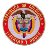 Escudo De Colombia Bordado De 40 Cms Diametro Para Banderas 