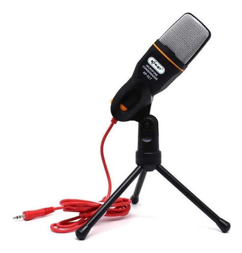 Microfone Condensador Gravação De Vídeo Com Base