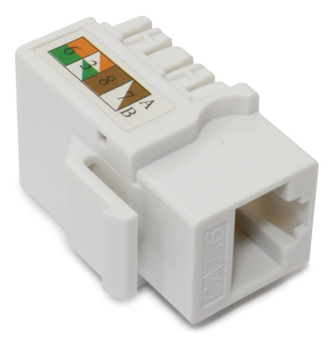 20 Pçs De Conectores Fêmea Rj45 Keystone Cat6 Branco