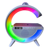 Luminária Caixa De Som Recarregável Rgb Carregador G Speaker