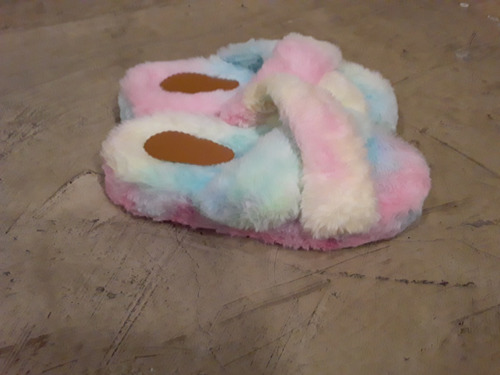 Pantuflas Pantuflones  Moda Piel Peluche Mujer Pantubota 