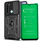 Funda Estuche + Vidrio Cerámic Para Xiaomi Redmi Note 8