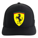 Gorra Ferrari Racing 5 Paneles Premiun Black
