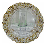 50 Bajo Plato Transparente Gold Plato Carga Dorado Cargador