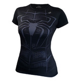 Camiseta  Fit   Ps-uv  Licra Fria     Black Hero   Oxo-sport