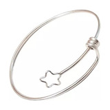 Pulsera Joyas Plata 925 Semi Esclava Estrella Pp15