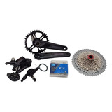 Grupo Shimano Deore M6100 12v + K7 Sunrace 11/50d + Kmc X12