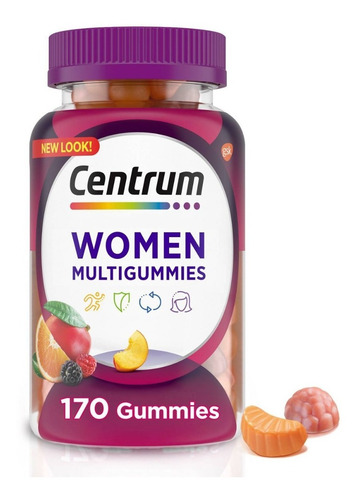 Multivitaminico Centrum Mujer Vitaminas 170 Gomitas Belleza