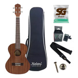 Ukulele Kalani Acustico Tenor Kal 200 Tt Tabaco Tribes + Kit