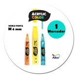 Marcador Pintura Acrilica Alba M 4 Mm Acrylic Doble Punta