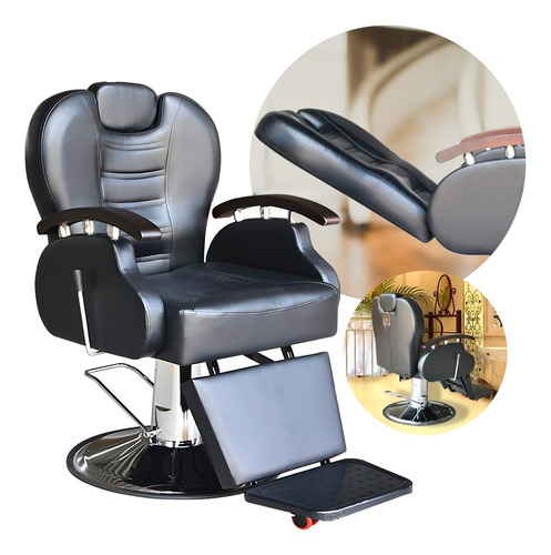 Sillón Barbero Hidráulico Reclinable Peluquería Estética