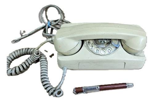 Telefone Antigo Mesa Vintage Anos 70 Tijolinho Não Funciona