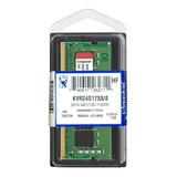 Memoria Ram Portatil 8gb Kingston Kvr24s17s8/8