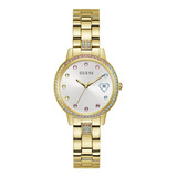 Reloj Guess Mujer Three Of Hearts Gw0657l2 Color Dorado