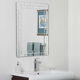Espejo De Baño Moderno 31,5x23,6x0,5 Plata