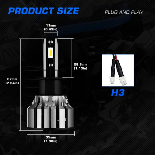 Luces Led Novsight 15,000 Lumenes Reflector/proyector/lupa Foto 6