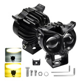 2pzs Led Faros Auxiliares Para Doble Color Auto Moto