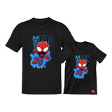 Playeras Para Papá E Hijo Dúo Personalizado Spiderman Hombre