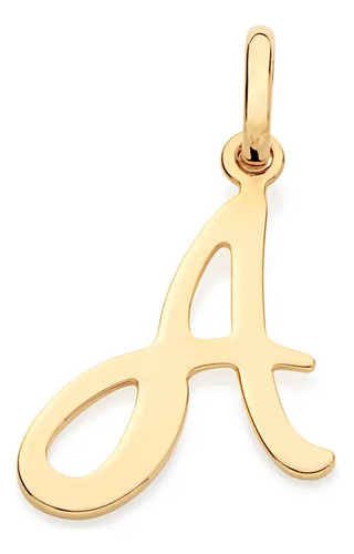 Pingente Rommanel Letra Lisa 540675 Banhado A Ouro | Frete grátis