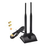 Eightwood Antena Wifi De Doble Banda De 2.4 Ghz Y 5 Ghz, Con