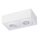 Plafón Spot Aplique Techo 2 Luces Apto Led Gu10 Hot Sale Color Blanco