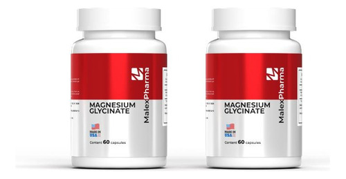 Pack X2 Glicinato De Magnesio 400mg - 60 Capsulas | Malex