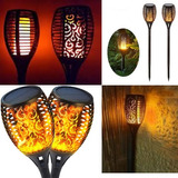 Kit 10 Luminária Tocha Solar P/ Decoração Jardim Luz Amarela