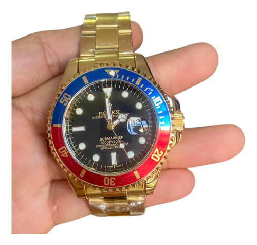 Relogio Rolex Submariner Dourado Com Preto B Misto