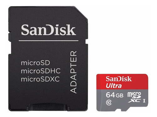 Memoria Micro Sd 64gb Sandisk Clase 10 Full Hd Original