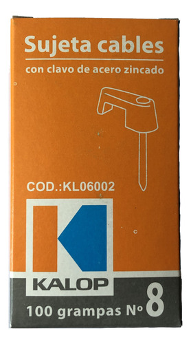 Grampas Sujeta Cable N° 8 Cable Coaxil Pack X2 Cajas Kalop
