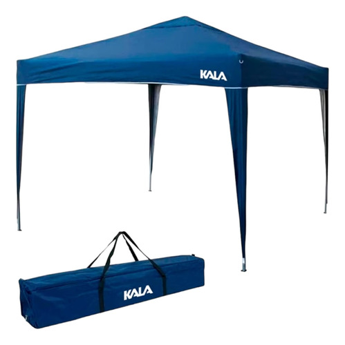 Tenda Feira Sanfonada Dobrável 3x3 Abrigo Praia Cor Azul