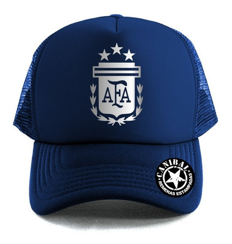 Gorras Trucker Argentina Escudo Plateado Remeras Canibal