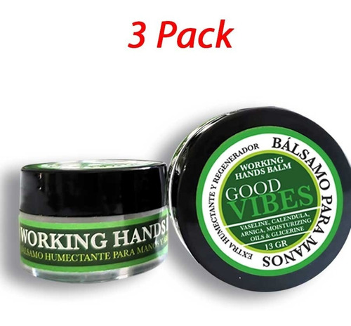3 Pack Bálsamo Humectante Para Manos Working Hands