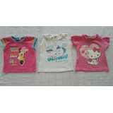 Lote Remeras Nena 2 Años Kitty Minnie Unicornio Original