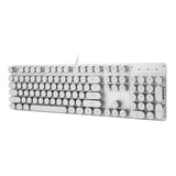 Teclado Mecánico Redondo Retro Color Blanco Computer Parts 9