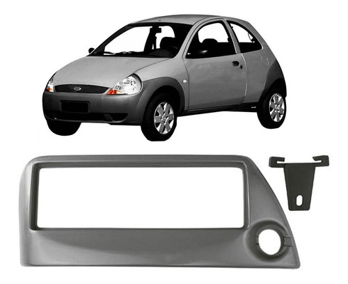 Marco Adaptador Permak 1 Din Con Baliza Gris Ford Ka