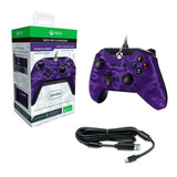 Control Xbox One Alambrico Pdp Camo Violet Spectral