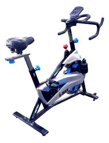 Bicicleta Estática Movifit S-man Para Spinning Color Negro Y Gris