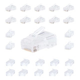 Rj-45 Cat5e Utp Conector Lan Ethernet Enchufe Red (50/100/