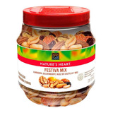 Nueces Y Fruta Deshidratada Nature's Heart Festiva Mix Vitrolero 450g