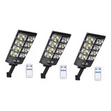 Pack X3 Foco Luminaria Para Pared Exterior Led Solar 400w 