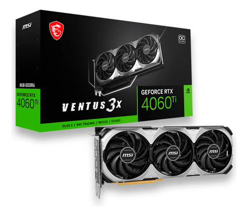 Placa De Vídeo Msi Rtx 4060ti 8gb Gdr6 Ventus 3x Oc