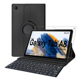 Capa Teclado Para iPad 10.5 Tab A8 X205 + Pelicula + Caneta