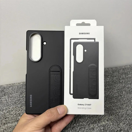 Funda Protectora Con Soporte Para Teléfono Samsung Z Fold 7, Original, Del Mismo Estilo Que La Piel, Con Marco Frontal Plegable