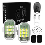 Kit Luz Estroboscópica Led Recargable Usb Con Control Remoto