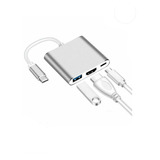 Convertidor Tipo C A Usb Hdmi Cable 3 En 1 Apple Macbook Pc