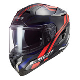 Casco Cerrado Ls2 Challenger Propeller Negro Rojo