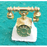 Perfumeiro Antigo Telefone Opalina Avon Com Dourado 