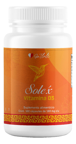 Vitamina D3  Sole´x Ga Tlali  100 Capsulas 180 Mg 5,000 Iu