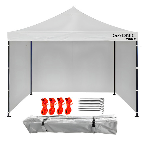 Carpa Toldo Paredes 3x4,5m Gadnic Impermeable Plegable Bolso Color Blanco